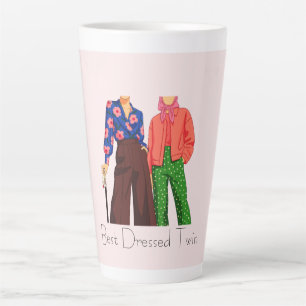 Roze Best geklede tweeling Latte Mok