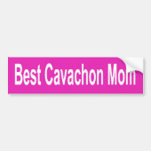 Roze Beste Cavachon Moeder Bumpersticker Hond (Voorkant)