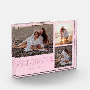 Roze Beste Mam Ooit Collage Fotoblokken