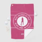 Roze beste moeder van Par Funny Putts Dames Golfer Golfhanddoek (Insitu)
