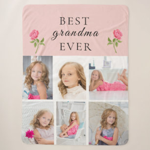 Roze Beste Oma Ooit 6 Foto Sherpa Deken
