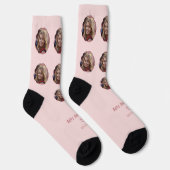 Roze Beste Vriend Foto Sokken (Rechts)