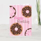 Roze Bestrooide Doughnut Kaart (Voorkant)