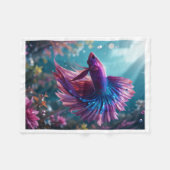 Roze Betta Vis Dekbed Fleece Deken (Voorkant (Horizontaal))