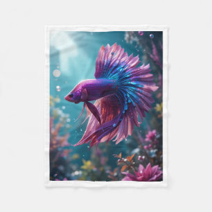 Roze Betta Vis Dekbed Fleece Deken
