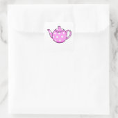 Roze Betty Teapot Vierkante Sticker (Tas)