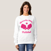 Roze Beverly Hills Pickleball Sweatshirt (Voorkant volledig)