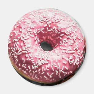 Roze bevroren Donut Fun Food Magnet Magneet