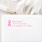 Roze bewustmakingslabel etiket (Insitu)