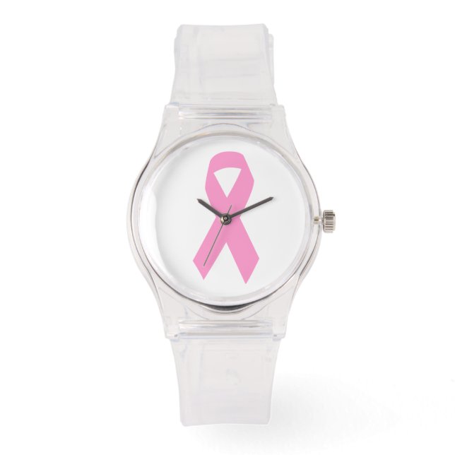 Roze bewustmakingslint horloge (Voorkant)