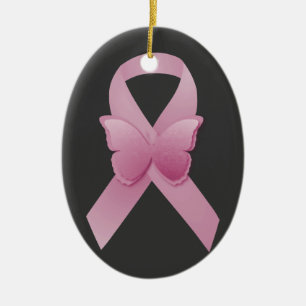 Roze bewustmakingslint keramisch ornament