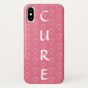 Roze bewustwording iPhone X-Hoesjes met lint borst X Hoesje