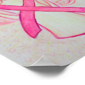 Roze bewustwording Poster Ribbon Angel - Kunst afd (Hoek)