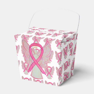 Roze bewustzijnslint engel cadeau dozen bedankdoosjes