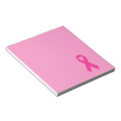 Roze bewustzijnslint notitieblok (Schuin)