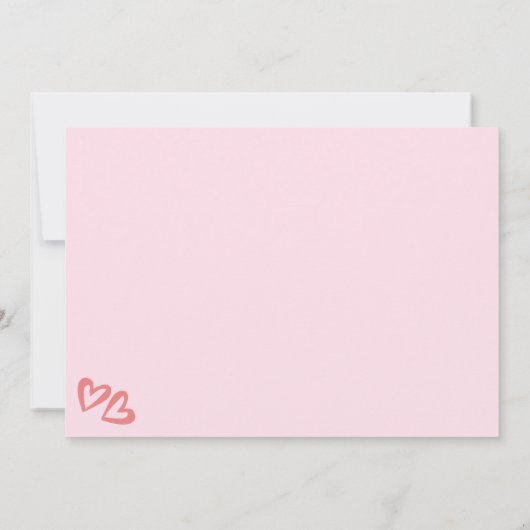 Roze Big Sister Zwangerschap Foto Mededelingen Aankondiging (Achterkant)