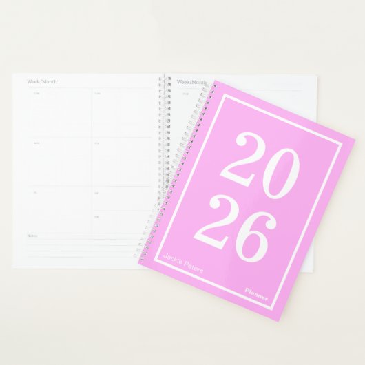 Roze Big Year Groot Planner (Display)