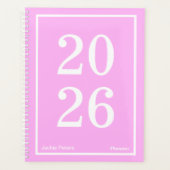 Roze Big Year Groot Planner (Voorkant)
