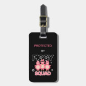 Roze biggetjes squad bagagelabel (Voorkant verticaal)