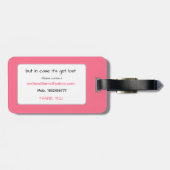 Roze biggetjes squad bagagelabel (Achterkant horizontaal)