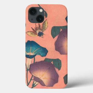 Roze Bij Bloem Klassieke Hokusai Kunst iPhone 13 Hoesje