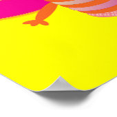 Roze bijen poster (Hoek)