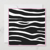 Roze bijgesneden: Uitnodiging van zebra (Achterkant)