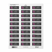 Roze, bijtende Butterfly Return Address Label (Full Sheet)