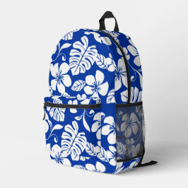 ROZE BIKINI PATROON IN KONINKLIJK BLAUW BEDRUKTE RUGZAK