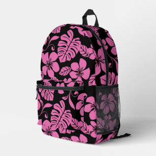 ROZE BIKINI PATROON IN ZWART/ROZE BEDRUKTE RUGZAK
