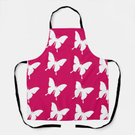 Roze bilspatroon schort