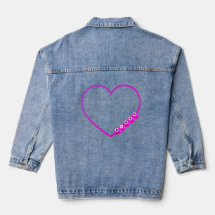 Roze BINGO Hart Denim Jacket