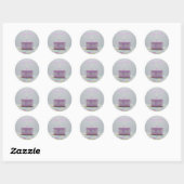 Roze Birthday Cake Ronde Sticker (Vel)