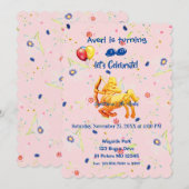 Roze Birthday Sagittarius Kaart (Voorkant / Achterkant)