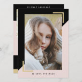 Roze Black Block Model Actor 3 Photo Comp Kaart (Voorkant / Achterkant)