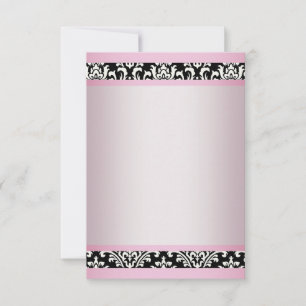 Roze Black Damask Sjabloon