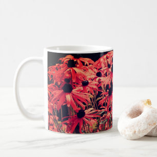 Roze Black Eyed Susan Floral Art Koffiemok