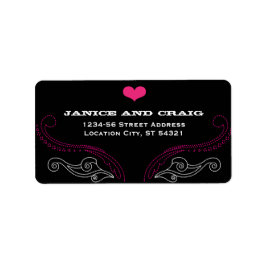 Roze & Black Rock 'n' Roll Music Thed Wedding Etiket