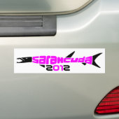 Roze Black SarahCuda Bumpersticker (Op auto)