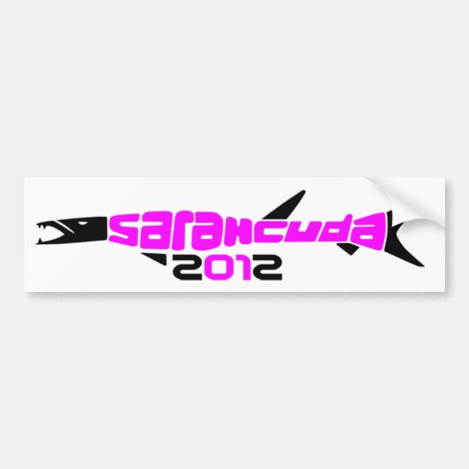 Roze Black SarahCuda Bumpersticker (Voorkant)