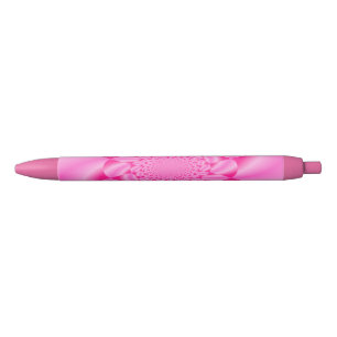 Roze Blad Kroesje Zwarte Inkt Pen