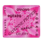 Roze bladbloemblaadje - Groenten snijplank (Voorkant)