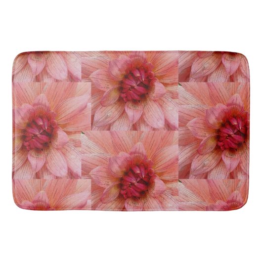 roze bladen badmat (Voorkant)