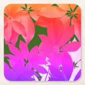 Roze bladeren aangepaste Onderzetters (Voorkant)