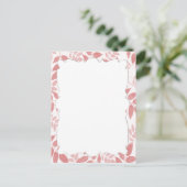 Roze bladeren Briefkaart (Staand voorkant)