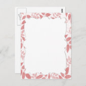 Roze bladeren Briefkaart (Voorkant / Achterkant)
