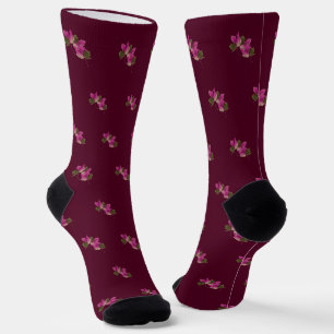 Roze bladeren herfst sokken