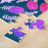 Roze Bladeren Legpuzzel (Zijkant)