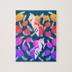 Roze Bladeren Legpuzzel