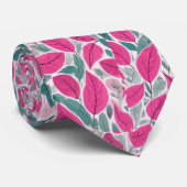 Roze bladeren stropdas (Opgerold)